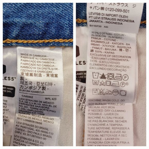 Levi’s 550 ‘92 Men's Relaxed Taper Fit Jeans With Paintmark Details Size 32x30 - Picture 5 of 16